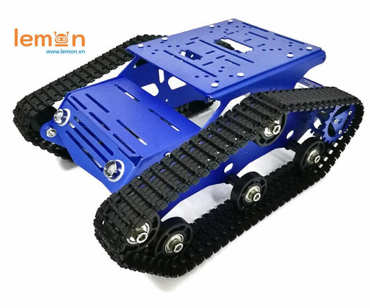 Khung Gầm Robot Tank Xe Tăng YP100 Loại Lớn - Xe Tăng Vượt Địa Hình Hợp Kim Nhôm Động Cơ 12V 972
