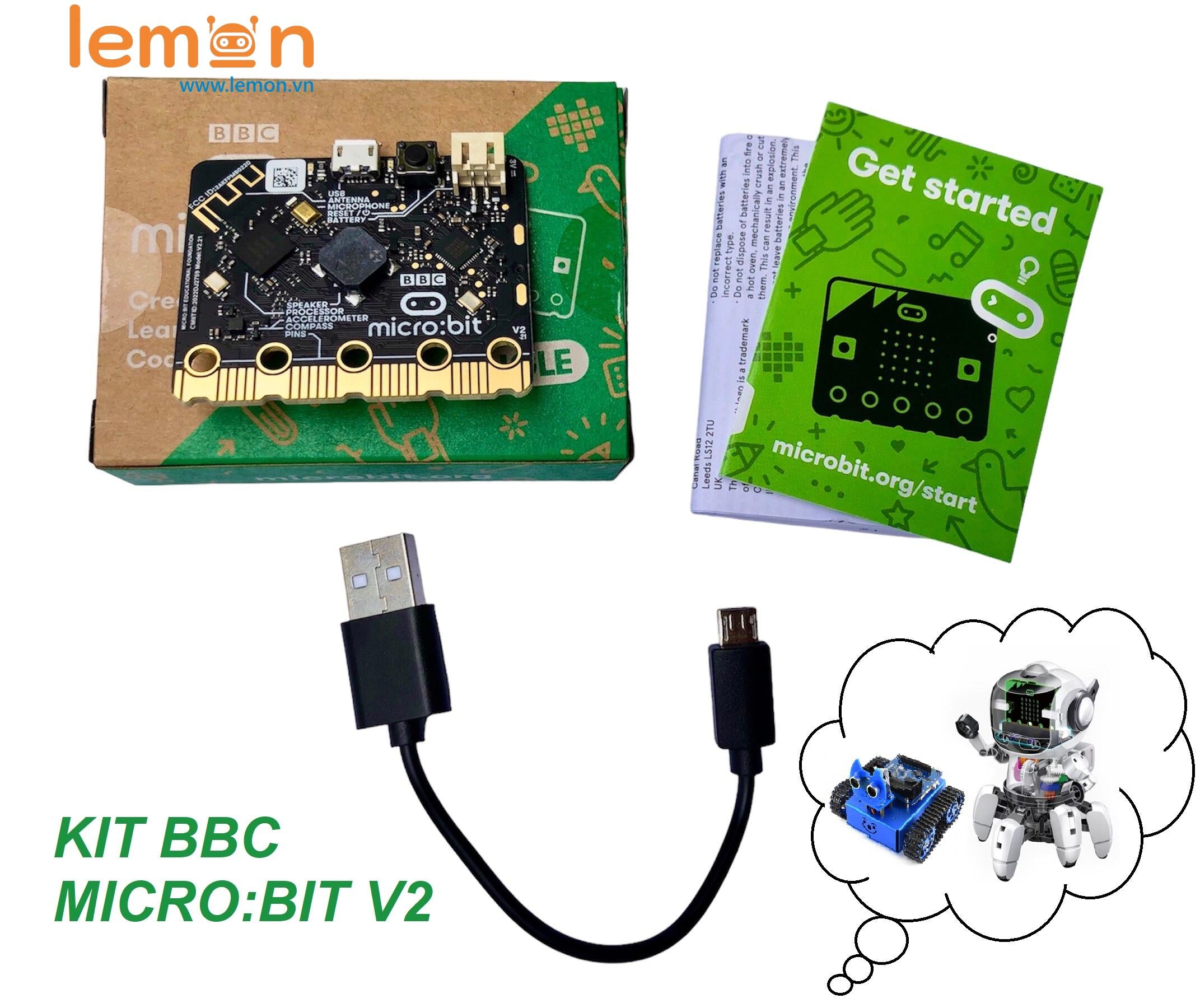 [Kèm tài liệu] Bộ học tập lập trình Microbit khởi đầu V2 - BBC Micro:bit starter kit V2