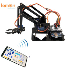 Bộ Cánh Tay Robot 4 Bậc Điều Khiển Bluetooth Qua Điện Thoại - Arm 4DOF Arduino Uno R3