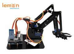 Bộ Cánh Tay Robot 4 Bậc Điều Khiển Bluetooth Qua Điện Thoại - Arm 4DOF Arduino Uno R3