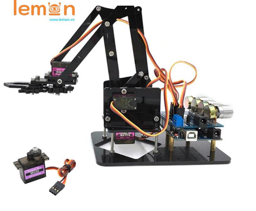 Bộ Cánh Tay Robot 4 Bậc Đầy Đủ Điều Khiển Biến Trở - Arm 4DOF Arduino ...