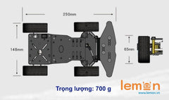 Bộ Khung Xe Thể Thao Kim Loại 4 Bánh - Frame Sport Car 4WD Arduino